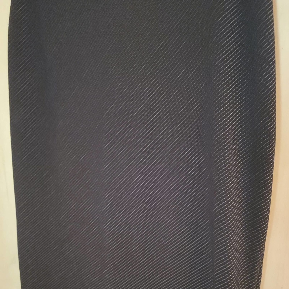 Vintage 90s Diagonal Striped Long Stretch Skirt Bodycon Slit Maxi by Signal sz L - Picture 6 of 12